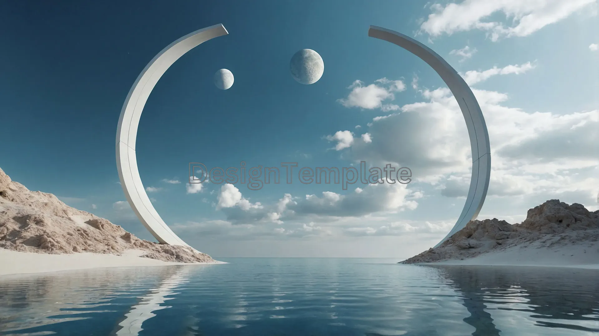 Serene Arctic View Crystal Frame Background Texture